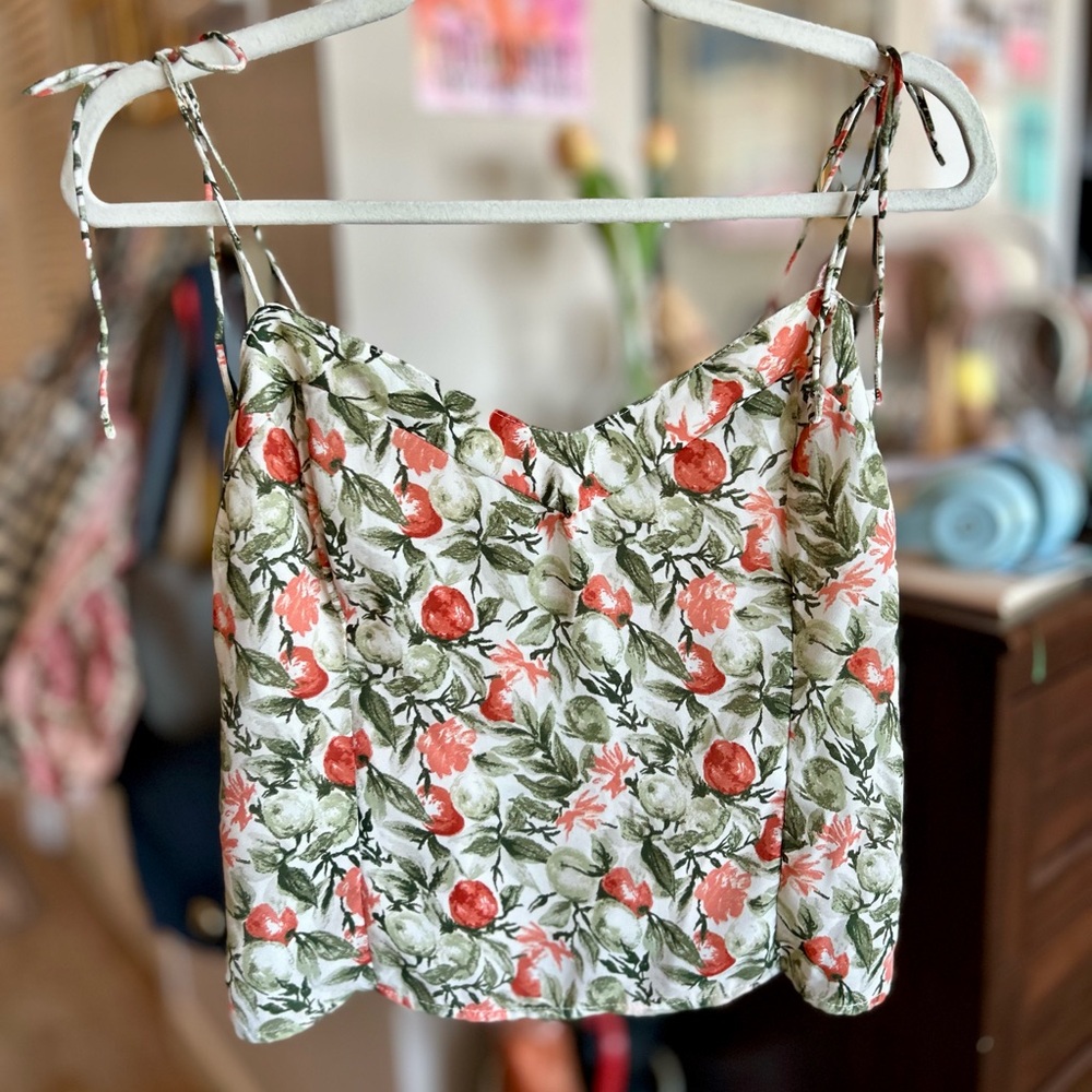 Abercrombie & Fitch Floral Camisole in Red and Green